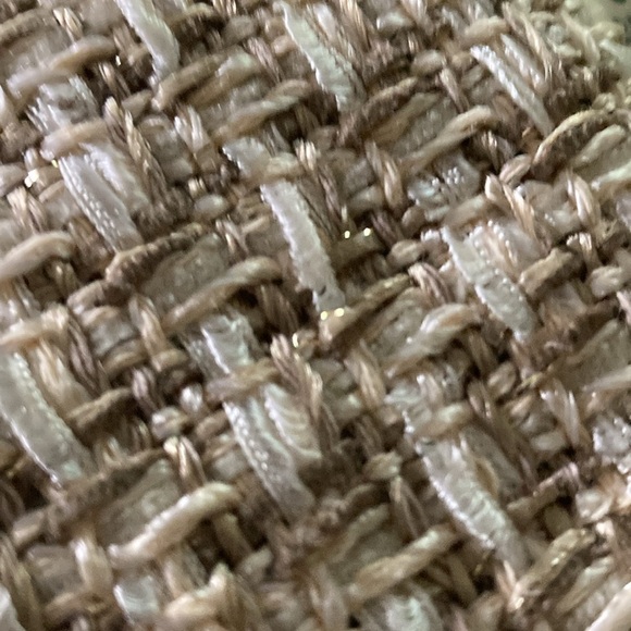 Talbots women’s open front blazer 8P tweed tan white gold  Italian fabric - Picture 5 of 10